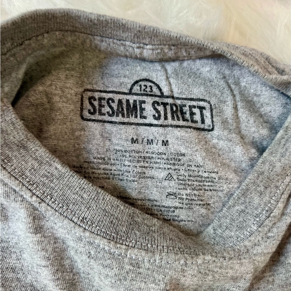SESAME STREET | Heather Gray Unisex Retro PBS Graphic Tee (M) - Picture 3 of 4